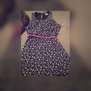 Floral Dress with Belt